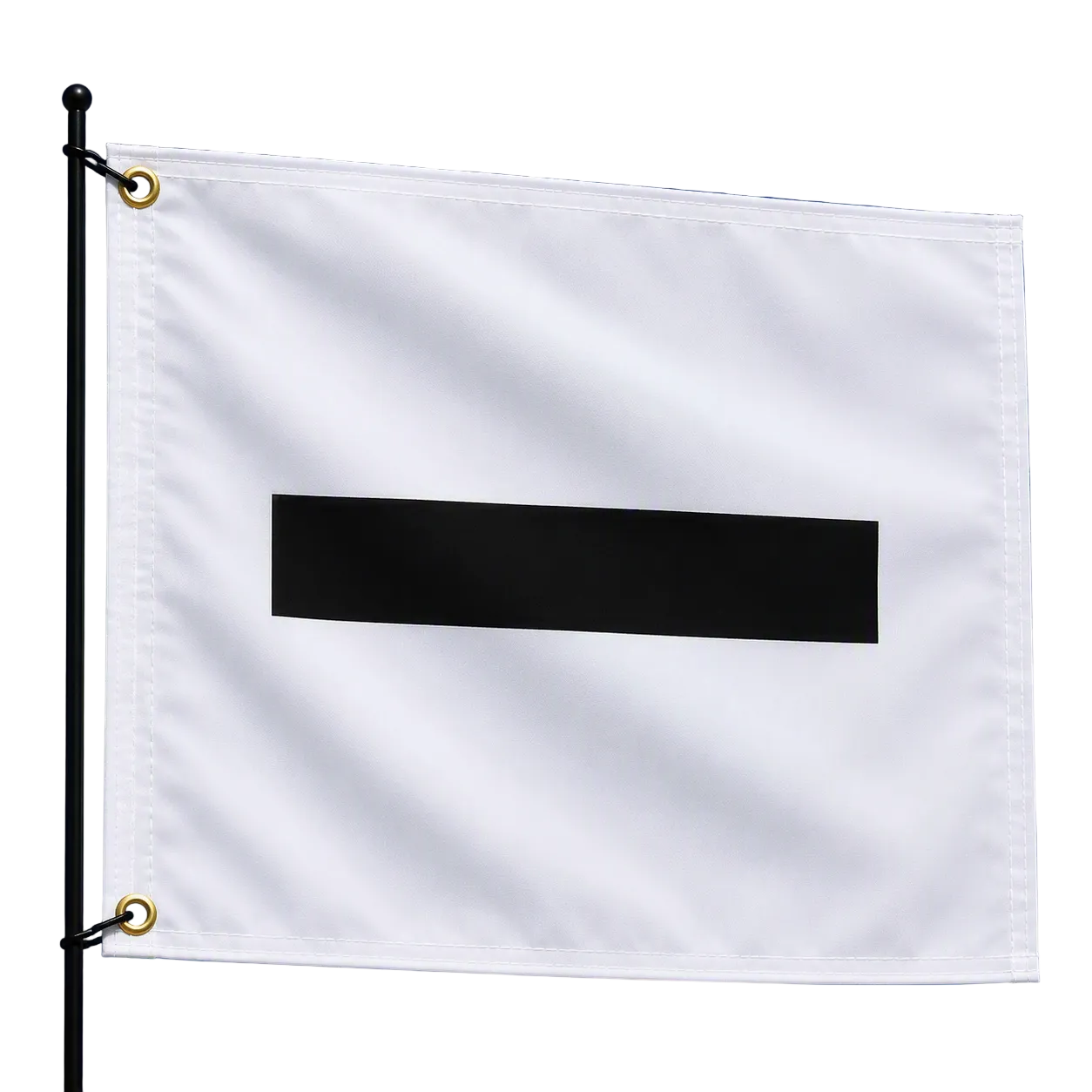 White Starter Flag with Black “Minus -” Sign